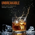 thumbnail image 2 of Bravario Unbreakable Plastic Whiskey Glasses, 12.5 oz Tritan Old Fashioned Rocks, Set of 4, 2 of 6
