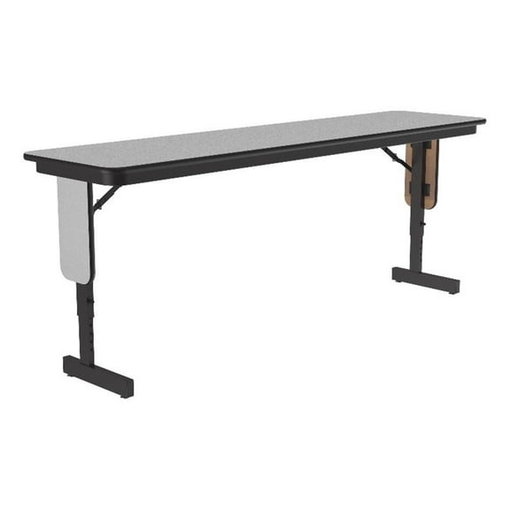 Correll SP 18x96 Adjustable Height Metal/Wood Folding Seminar Table in Gray