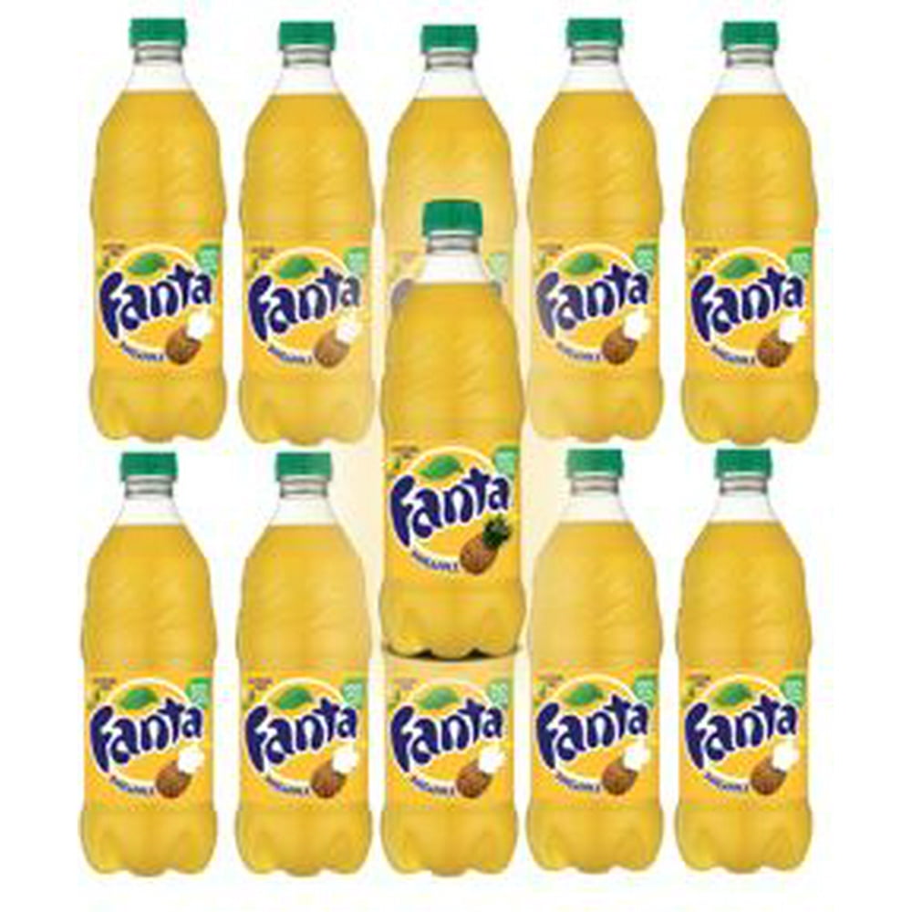 Pineapple Fanta 20oz Soda Bottles (Pack of 12, Total 240 FL OZ