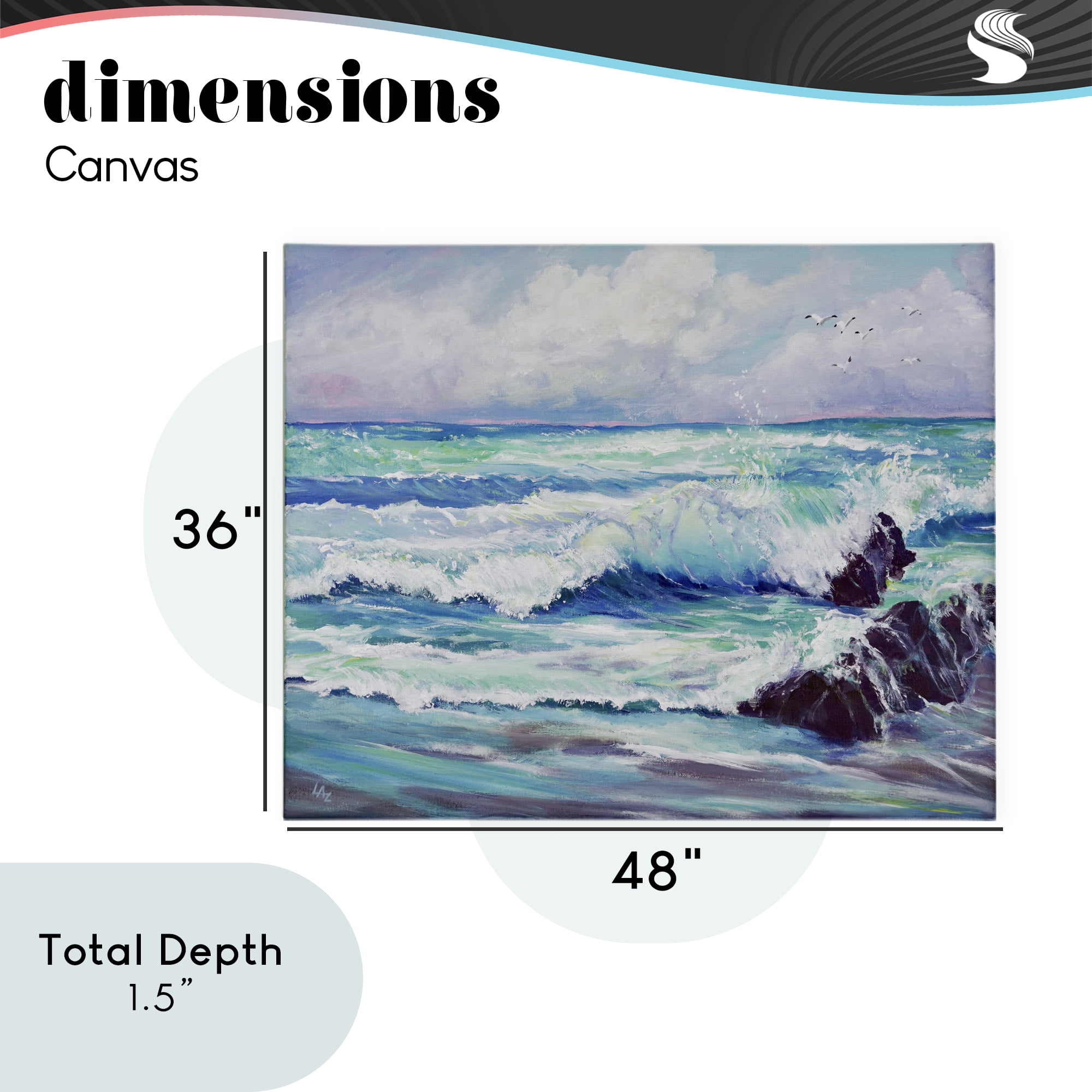Stupell Industries Down By The Sea Canvas Wall Art, design by Lee Ann Zirbes