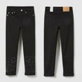thumbnail image 6 of GYRATEDREAM Girl's Sparkly Rhinestone Baggy Jeans High Waisted Denim Pants with Pockets 2-10 Years, 6 of 6