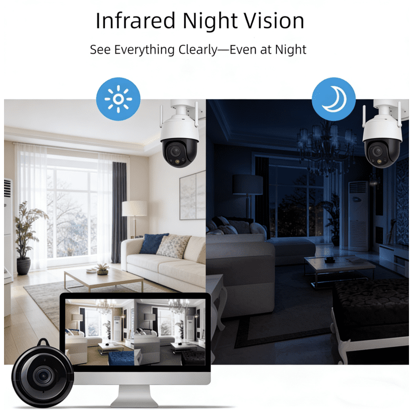 2026 Ultra-Invisible Camera, No Plug Required, Mini Discreet Security Camera with Night Vision,Mini Camera Body Cam Surveillance Cameras for Indoor/Wireless Indoor Security Camera for Pet/Baby/Nanny