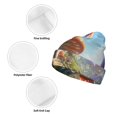 thumbnail image 3 of Pofeuu Cute Mushroom Town Print Beanie Hat for Men Women Knit Winter Hat Warm Cuffed Skull Beanie Slouchy Soft Unisex, 3 of 6