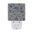 thumbnail image 5 of Yayeee LED Plug in Night Light for The Home with Auto Dusk to Dawn Light Sensors, 2 Pack, Blue Doodle Pattern, 5 of 6