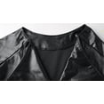 thumbnail image 6 of Women's Cropped Faux Leather Moto Jacket - Edgy Stylish Streetwear & Night Out Wear, 6 of 6