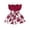 Red, variant on Toddler Girls Summer Dresses Floral Print Sleeveless A Line Tiered Ruffle Children Beachwear Girls Formal Dress Size 2-3T