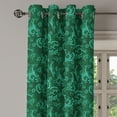 thumbnail image 2 of Ambesonne Floral Grommet Curtain, Blossoming Vivid Nature, 50" x 96", Jade Green Pale Green, 2 of 6