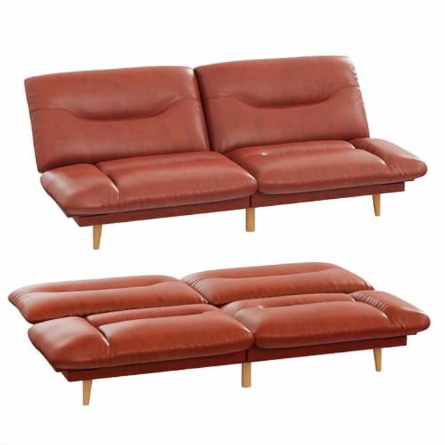 Homall Canapé-lit Futon avec Dossier Réglable et Accoudoirs Réglables sur Cinq Positions, Idéal pour les Petits Espaces comme le Salon Ou le Bureau.