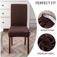 thumbnail image 3 of Waterproof Chair Covers for Dining Room Set of 4, Stretch Jacquard Dining Chair Slipcovers Removable Washable Chair Protectors Cover for Kitchen, 3 of 5