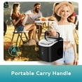 thumbnail image 5 of Compact Ice Maker - 26lbs Daily, 9 Cubes in 6 Mins, Self-Cleaning - Includes Basket & Scoop - Ideal for Kitchen, Camping & RV - Sleek Black, 5 of 9