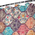 thumbnail image 4 of Vintage Earthy Boho Shower Curtain 36x72 Inches, Quick-Drying Polyester with Plastic Rings, Tribal Artistic Pattern for Rustic Bathrooms, 4 of 5