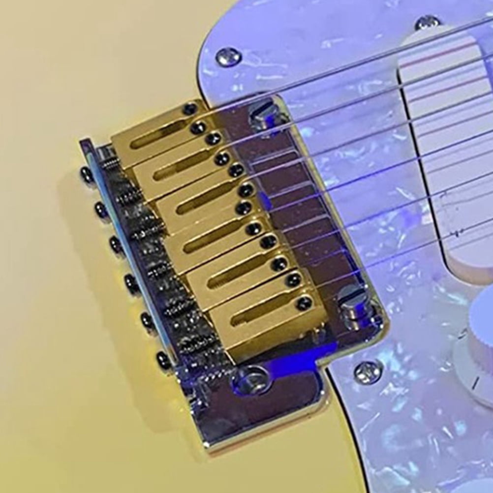 AURARMLET 6Pcs Metal Guitar Bridge Saddles with Precise Manufacturing for Tremolo Bridge System