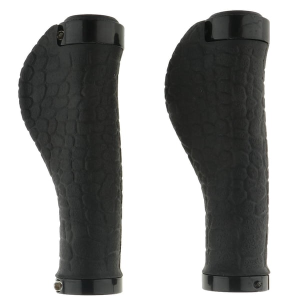 Puños de goma Soledad para bicicleta de montaña con bloqueo de aleación de aluminio Negro