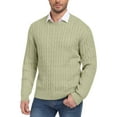 thumbnail image 3 of HAOMEILI Men's Relaxed Fit Cable Knit Crewneck Sweater, 3 of 7