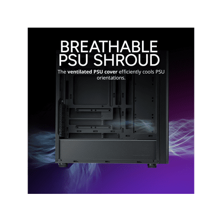 Cooler Master Elite 502 ATX High Airflow Minimalist PC Case, 410mm GPU Max, Compatible RTX 5090|RX 7090 XT, 360mm AIO Max, Type C, Tempered Glass, Triple 120mm aRGB PWM Fan, Intakes Grill