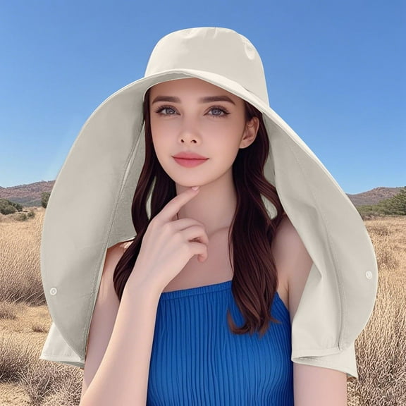 Outdoor Sun Hat Full Face Shawl Integrated Women's Summer Fisherman Neck Shield Cycling Travel Cap