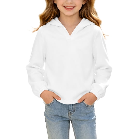 StSilkitty Kids Hooded Sweatshirts Long Sleeve Pullover Sweatshirt Tops Fall Winter Outdoor Warm Clothes Size 5-16