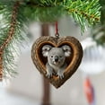thumbnail image 3 of Fwttom Animal Christmas Tree Ornaments - Adorable Creatures 2D Flat Hanging Holiday Vacation Party Christmas Decorations, Lovely Gift for Family Friends, 3 of 6