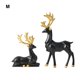 thumbnail image 5 of Estatuilla de Ciervo Toystoory hecha a mano 2 piezas decoración del hogar negro, 5 of 6
