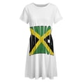 thumbnail image 4 of Unisex Retro Jamaica Flag Dress Fashion Beach Short Sleeve Dresses Female Party Printed Sundress, 4 of 7