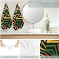 thumbnail image 6 of 2 Pack Hand Bath Towel,African Geometric Fingertip Towel Bathtub Decorative Bath Towel Bathroom Kitchen Towel Set Highly Absorbent SPA Gym Towels 14x28 Inch, 6 of 14