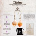 thumbnail image 2 of Citrine Earrings with Gold Plated Copper settings – Genuine November Birthstone Jewelry with Natural Citrine Crystals for Spiritual Balance and Emotional Clarity - Crystal Gifts for Women, 2 of 6