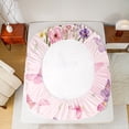 thumbnail image 5 of Homewish Watercolor Gradient Butterflies Full Size Sheets,Retro Rustic Flower Bed Sheets,Pink Purple Yellow Sheet Sets For Girl Teens,Breathable Home Decor,4pcs, 5 of 7