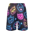 thumbnail image 3 of Men’s Sleep Shorts Relaxed Fit Lounge Pants with Pockets Mens Pajama Loungewear Home Wear Comfort Cartoon Smiling Faces XX-Large, 3 of 7