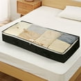 thumbnail image 6 of Btomtd Large Capacity Reinforced Handle Storage Solutions for Clothes and Quilt Underbed Storage Bags for Bedding, 75L, Black, 6 of 8