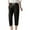 Black, variant on Womens Summer Pants Cotton Linen Straight Tube Loose Fitting Casual Capris Trousers for Women 2024