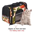 thumbnail image 4 of Peach Premium Fabric Carrier Bag with Sherpa Base and Nylon Webbing Handles - 17x10x11.8 in - Durable 900D Oxford Cloth Construction - Pet Travel Tote, 4 of 7
