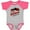 Baseball Heather and Hot Pink, variant on Inktastic My Grandpa Loves Me with Cute Ladybugs Boys or Girls Baby Bodysuit