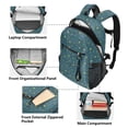 thumbnail image 5 of JIALIOU 14" Laptop Backpack Waterproof Airline Approved Stylish Casual Daypack for Travel Business College Work, Little Flower and Grass, 5 of 8