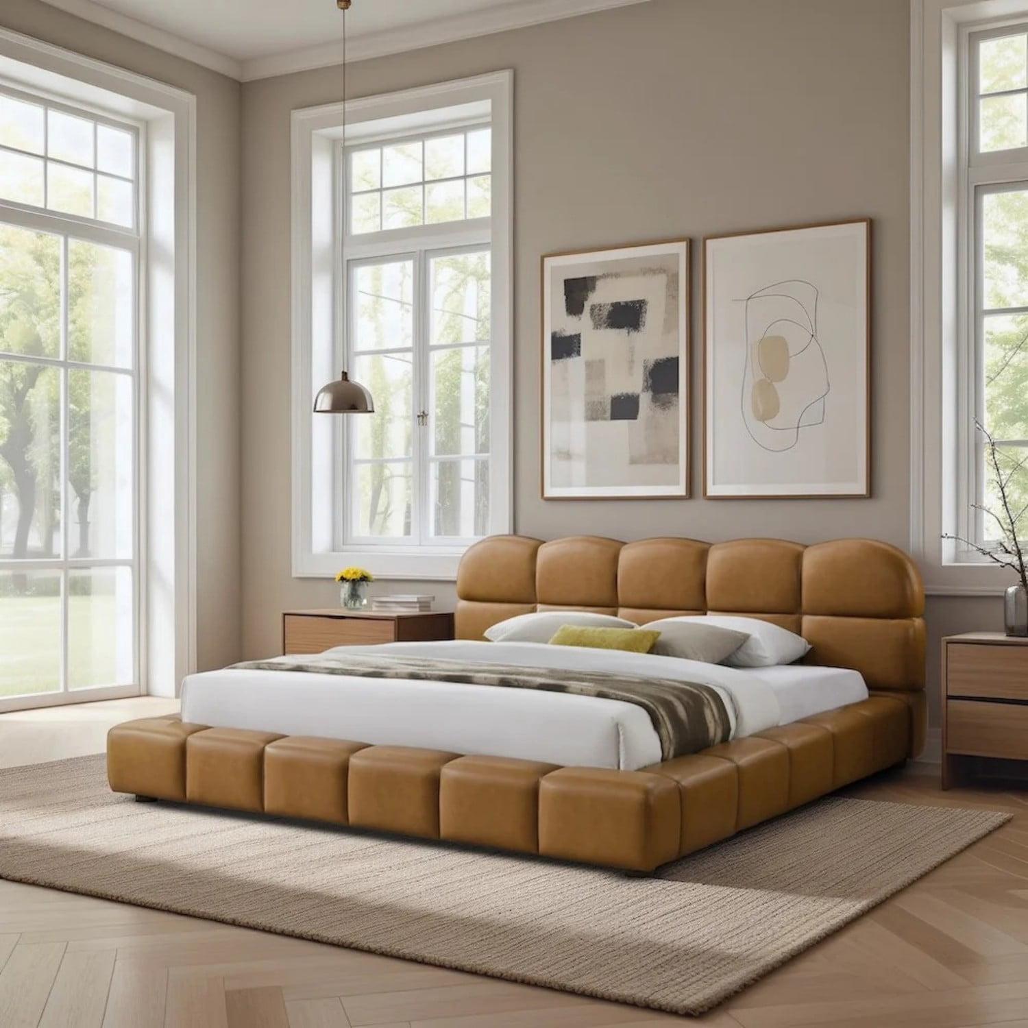 Bed Frame Roswell Luxurious King Size Platform Bed
