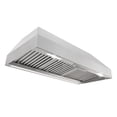 thumbnail image 2 of Akicon Range Hood 42 Inch, 1200 CFM Stainless Steel Range Hood Insert with 4 Speed Control, 2-LED Lights & Nightlight, Baffle Filters, 2 of 10