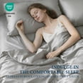 thumbnail image 2 of LENZING(TM) Tencel(R) Lyocell  Size Sheet Set, 15" Deep Pocket & Cooling for Hot Sleepers Silky Smooth Soft Breathable Luxury Light Grey Bedding 4 count Sheets, 2 of 6
