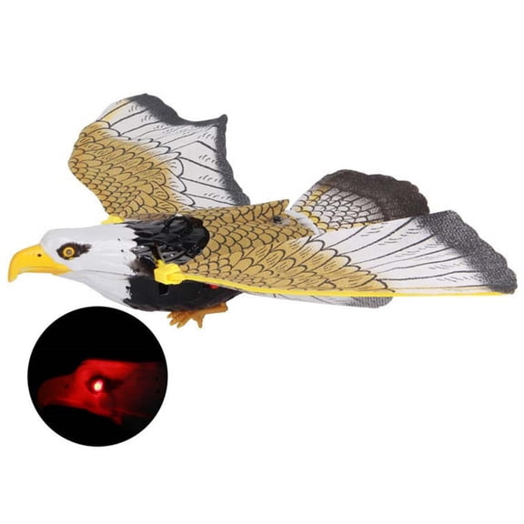 opvise Electronic Flying Eagle Sling Hovering Bird Model with LED Sound Kids Toy Gift A
