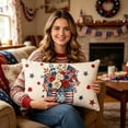 thumbnail image 5 of Pandiboks 20x12in Decorative Pillow Covers Couch Pillow Covers White Stars Polyester Rectangle for Den、Outdoor, 5 of 6