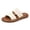 Beige, variant on Woven Knit Casual Footwear, Non Slip Outdoor Beach Slides, Crochet Strap Platform Slides, Women Crochet Double Strap Platform Slide Sandals Open Toe Cushioned Summer Casual Slip On Mules, Black 5.5