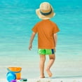 thumbnail image 4 of FORMRS Boys Rash Guard Short Sleeves Swim Shirt Quick Dry UPF 50+ Sun Protection, Sizes 3-12T, Pink Flowers, 4 of 6