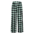 thumbnail image 7 of Difdany Christmas Pajamas for Women Buffalo Plaid Soft Flannel PJs Cozy Pajama Pants Lounge Wear 2024 Mint Green 3XL, 7 of 7