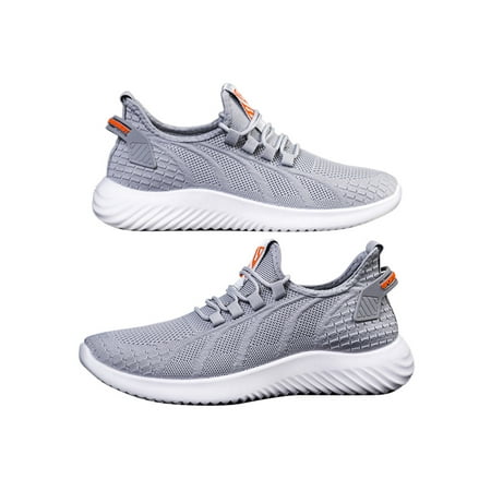 

Rockomi Men Running Shoe Breathable Athletic Shoes Fitness Workout Sneakers Mens Lightweight Fashion Trainers Non-Slip Sport Gray 8