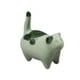 thumbnail image 3 of Adornos para mascotas de té, encantadores accesorios, miniaturas, regalo, artesanías hechas a mano, gato de cerámica Verde, 3 of 9