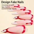 thumbnail image 4 of Fashion Pointed Head Wearable Manicure Faux Fingernails Nail Tips Halloween False Nail Almond Fake Nails Press on Nails 1, 4 of 7
