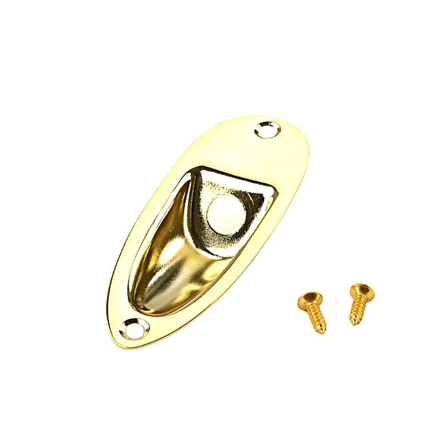 Multifunction Guitar Jack Socket Sturdy Easy to Install with Screws Output Guitar Jack Rocker for Musical Instrument Bass Guitar Replacement Golden