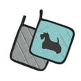 thumbnail image 2 of Carolines Treasures BB3769PTHD Scottish Terrier Checkerboard Blue Pair of Pot Holders , 7.5HX7.5W, multicolor, 2 of 3