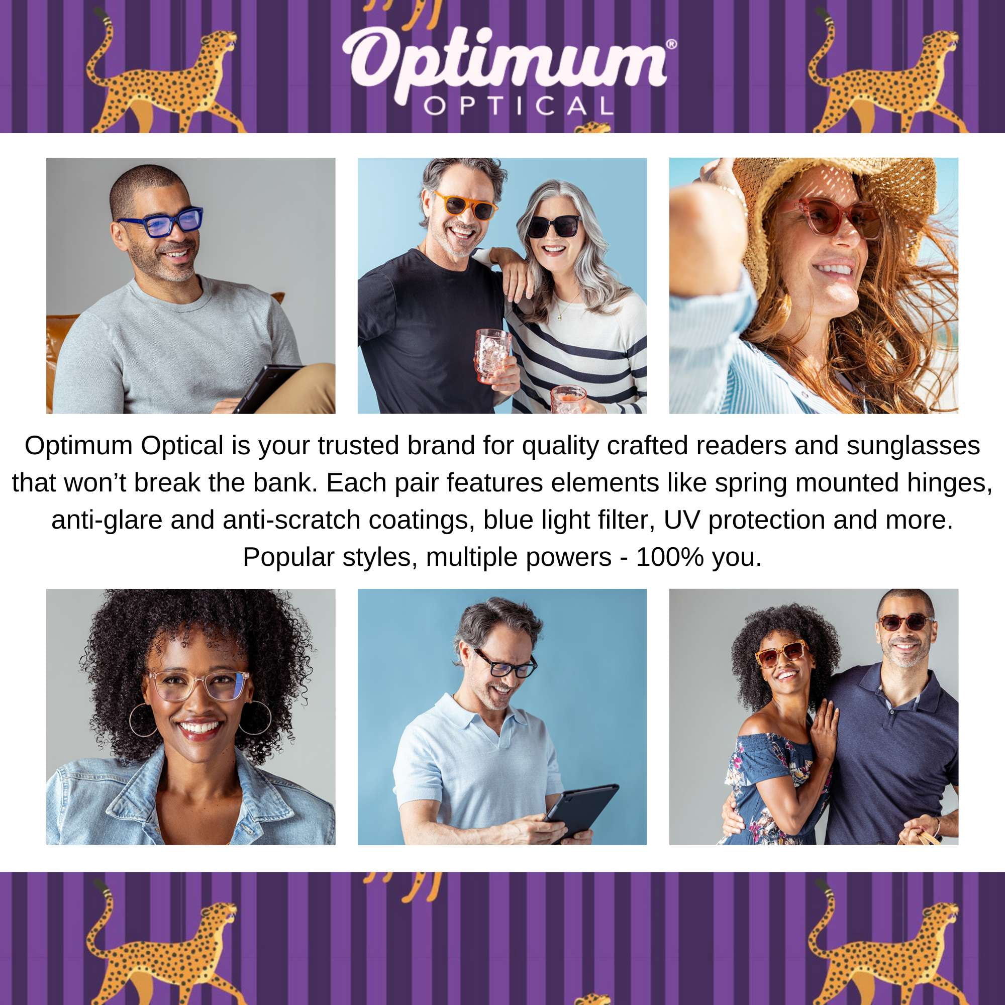 Optimum Optical Signature Blue Light Filtering Readers - Saw Your Post, +3.0