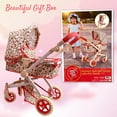 thumbnail image 3 of The New York Doll Collection Convertible Combo Baby Doll Stroller for Toddlers, Girls, Boys - Floral, 3 of 7