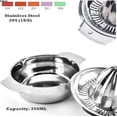 thumbnail image 6 of MUMQAQ Citrus Lemon Orange Grapefuit Juicer Manual Squeezer Stainless Steel 304 Robust Hand Juicer Reamer Rotation Press with Strainer, Dishwasher Safe, Easy to Clean, Heavy Duty, 6 of 7
