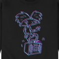 thumbnail image 3 of Hey Arnold! - 3D Arnold - Men's Crew Neck Fleece Pullover, 3 of 5